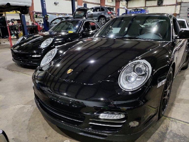 Black Porsche 911s at Everything Euro Repair Shop